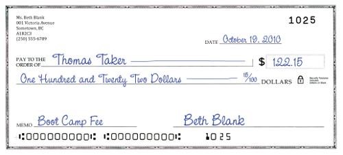 how to write a cheque